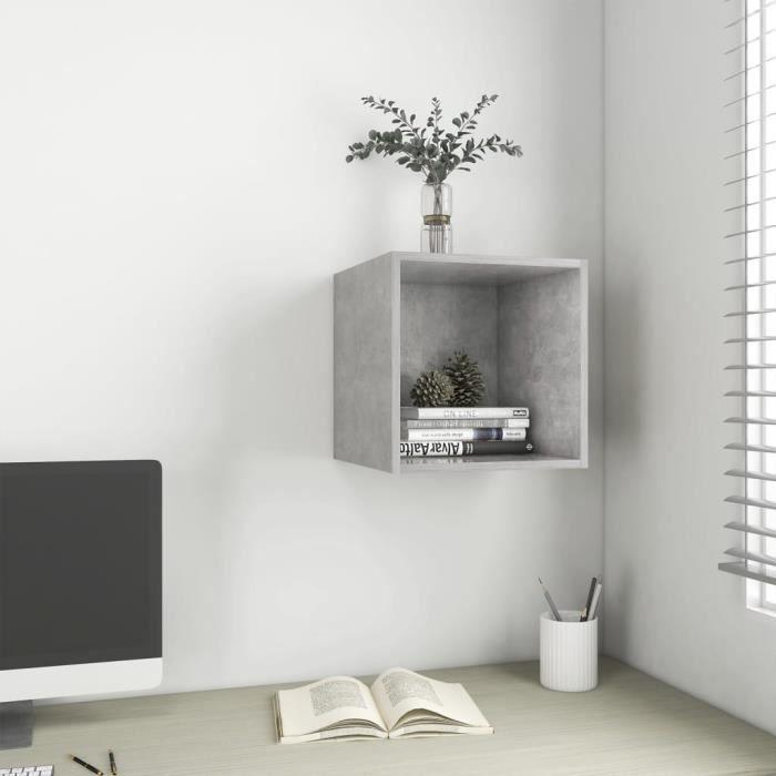 VidaXL Wall Cabinet Concrete Grey 37x37x37 Cm Chipboard