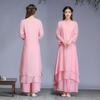 Spring/Summer Fairy Zen Suit: Women's Chinese-Style Cotton Linen Tai Chi & Dance Set