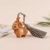 Wooden Pendant Wooden Sheep Keychain Cartoon Animal Wooden Lamb Keyring Decoration Multi-Color Tassel