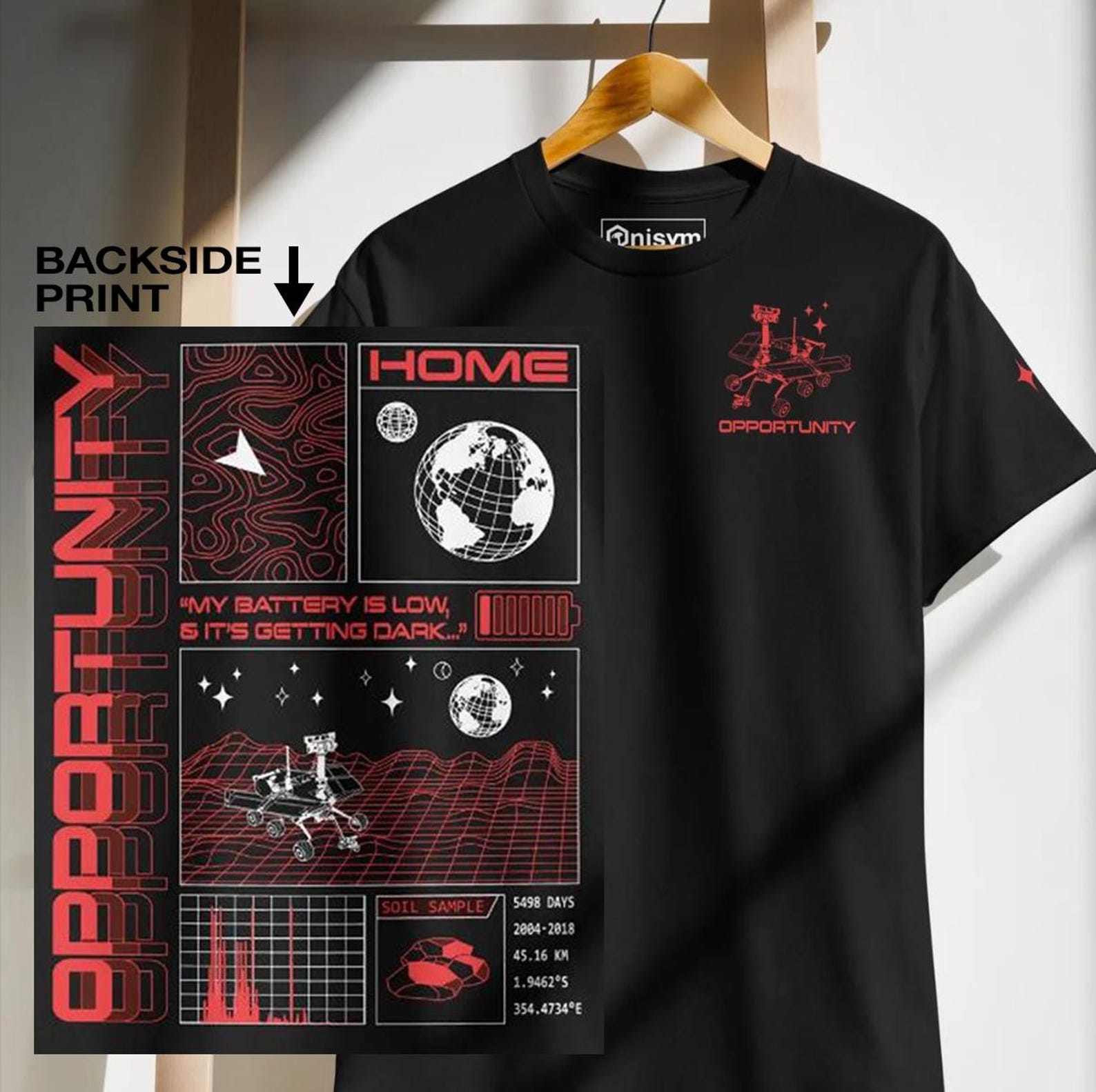 Opportunity Space Shirt [Large Back Print, Small Front Print] L