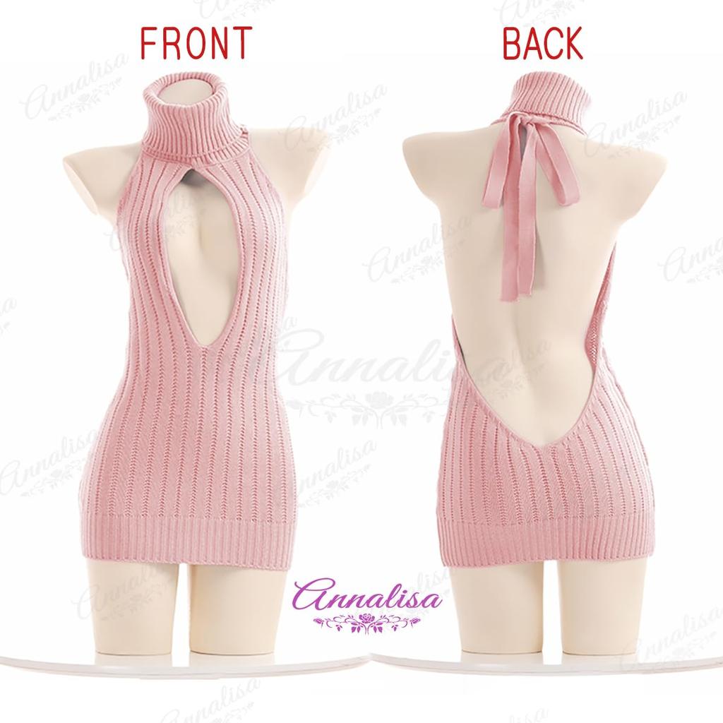 Virginity Killer Sweater Second Generation Cosplay Sexy One Size Fits Most Knit Dress Lingerie Babydoll Costume One Piece Joke Goods [Annalisa]