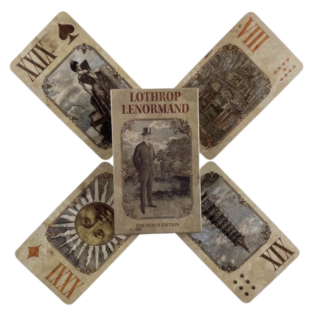 Lothrop Lenormand Cards Oracle A 38 English Divination Coloured Edition Deck Borad Games