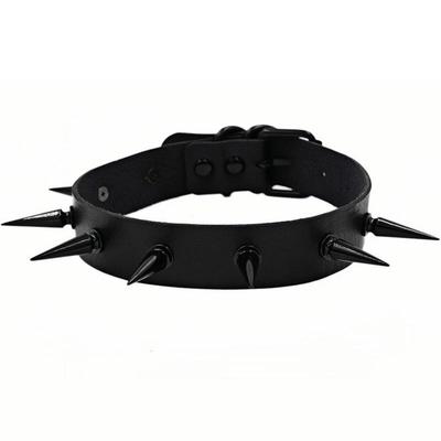 Übertriebenes Dornen Choker Halsband Damen Pu Leder Choker Halskette Punk Gotik Cosplay Zubehör Halloween Schmuck Geschenk