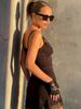 European & American Women's Sexy V-Neck Slimming Lace Camisole Short Dress