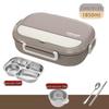 Microwave-Safe 304 Stainless Steel Lunch Box with Lid for Students