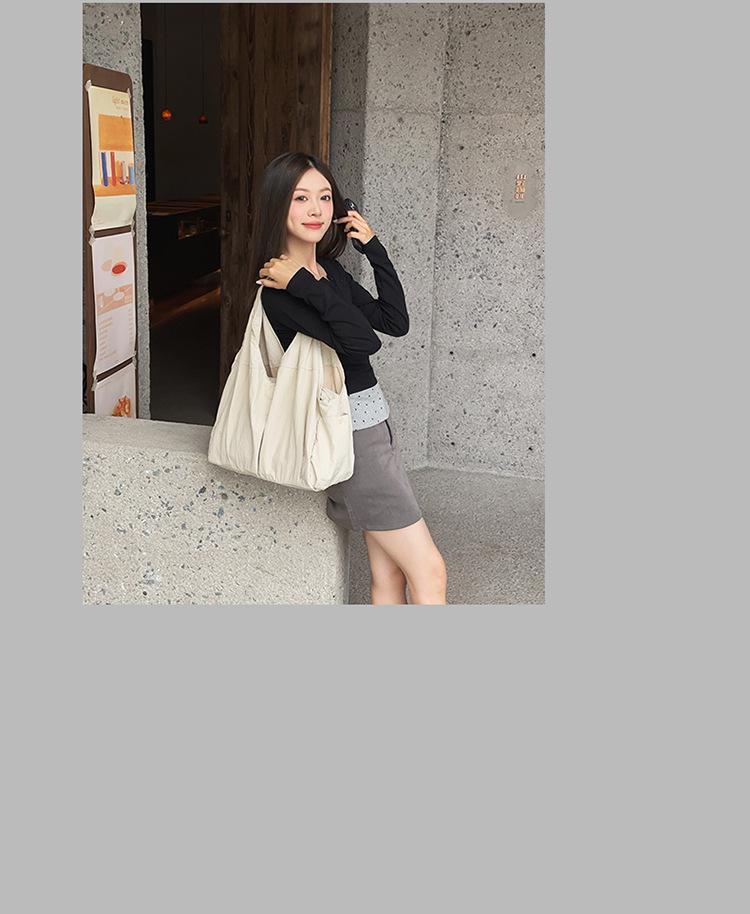 Women's Minimalist Multi-Pocket Tote - Large Capacity Cloth Handbag