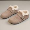 Herbst Winter Baumwollschuhe Damen Flache Schuhe Wildleder Damen Kurzstiefel Komfort Plüsch Damenschuhe De