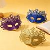 Breathable Half Face Role Play Mask Integrated Crowns And Sparkling Powder Effect For Themed Parties Cosplay Event