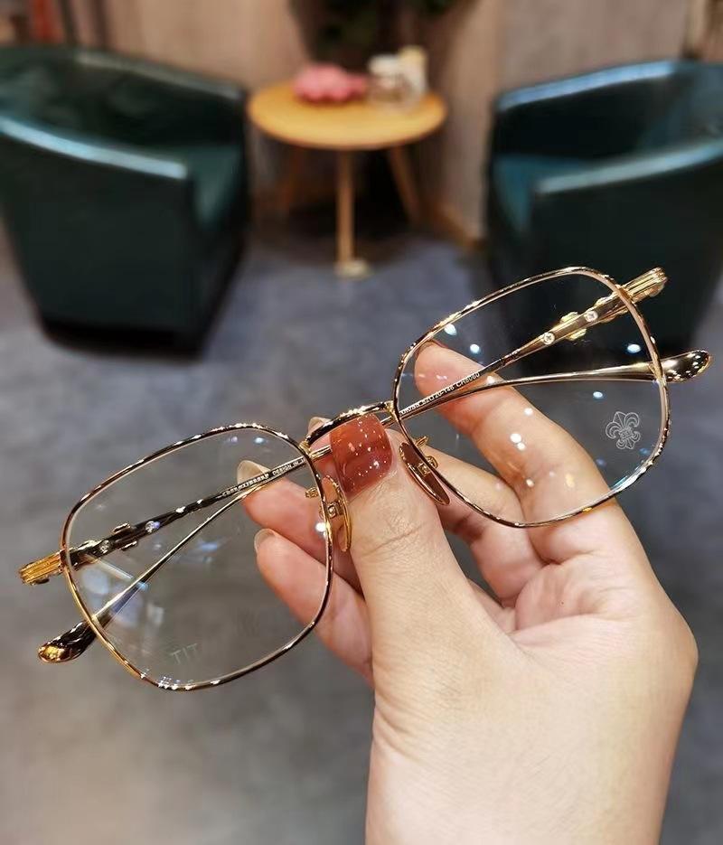 Color-Changing Myopia Glasses Men'S Anti-Blue Light Retro Ultra-Light Handsome Square Eye Frame Women'S Professional With Degree