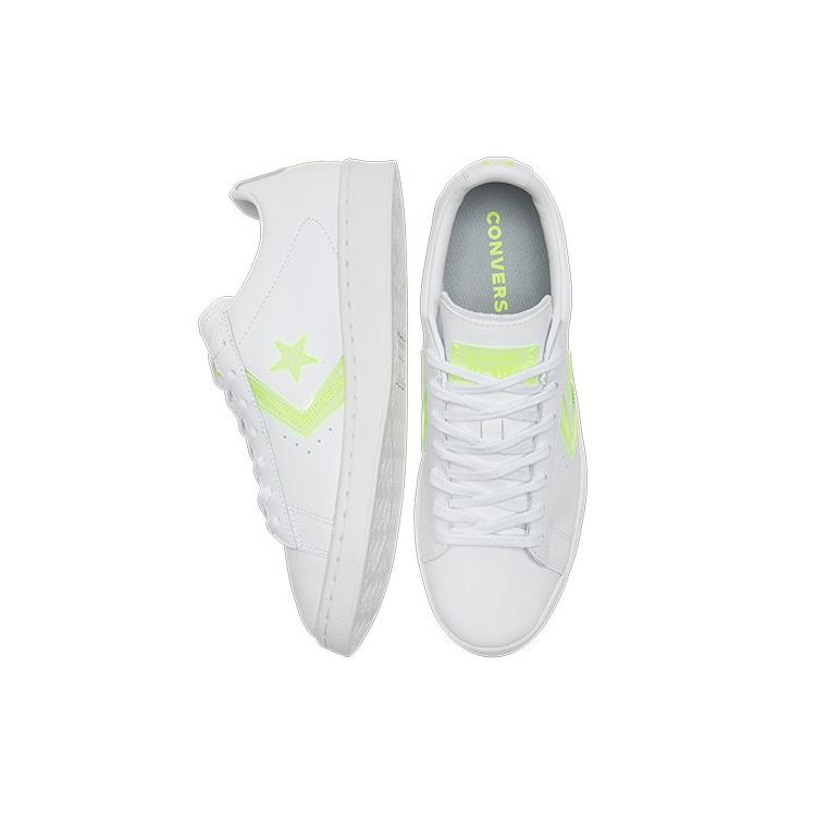 Converse Pro Leather Low 'Hi-Vis Collection - White Lemon Neon' Men's 169505C