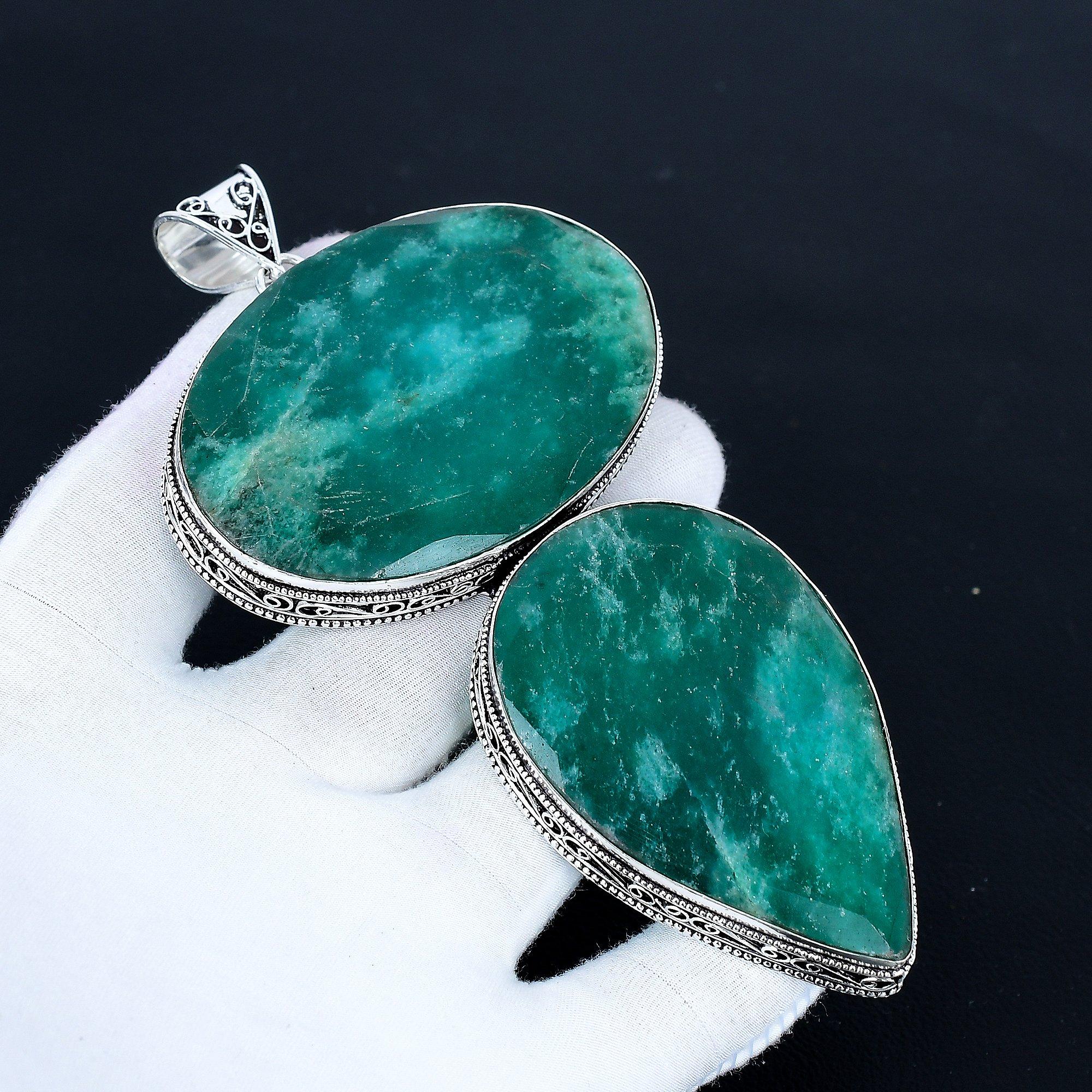 

Изумрудная подвеска, Ювелирные изделия ручной работы из серебра 925 пробы, Серебряная подвеска с изумрудом, Ювелирные изделия для вечеринок для женщин, Подвеска подарок на День святого Валентина 10 Cm зелёный