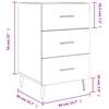 Nightstand Gray Sonoma 40x40x66 cm Particleboard