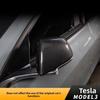 Car Sticker For Tesla Model 3 Model Y 2020-2025 Carbon Fiber Shell Mirror Protective Decorative Cover Rearview Mirror Protective