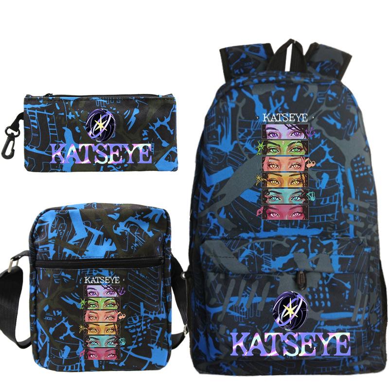 3pcs Girl Group Katseye Printed Children Backpack Set Boys Girls Schoolbag Students Lightweight Backpacks Back To School Gift