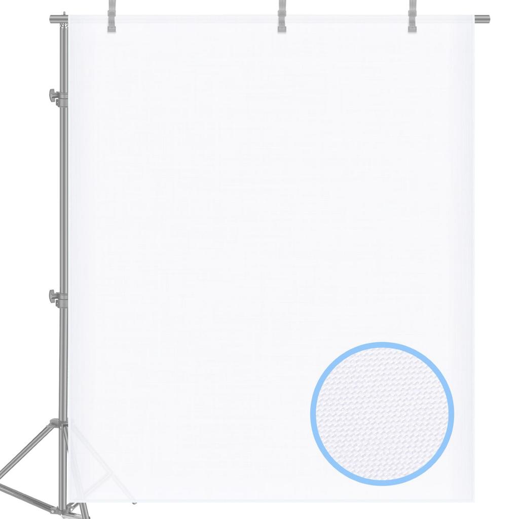 Neewer 12x5 Feet/3.6x1.5 Meters Nylon Silk White Seamless Diffusion Fabric for Photography Softbox, Light Tent and DIY Lighting Modifier