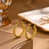 Luxurious Lightweight Geometric Gold-Plated Titanium Steel O-Shaped Earrings