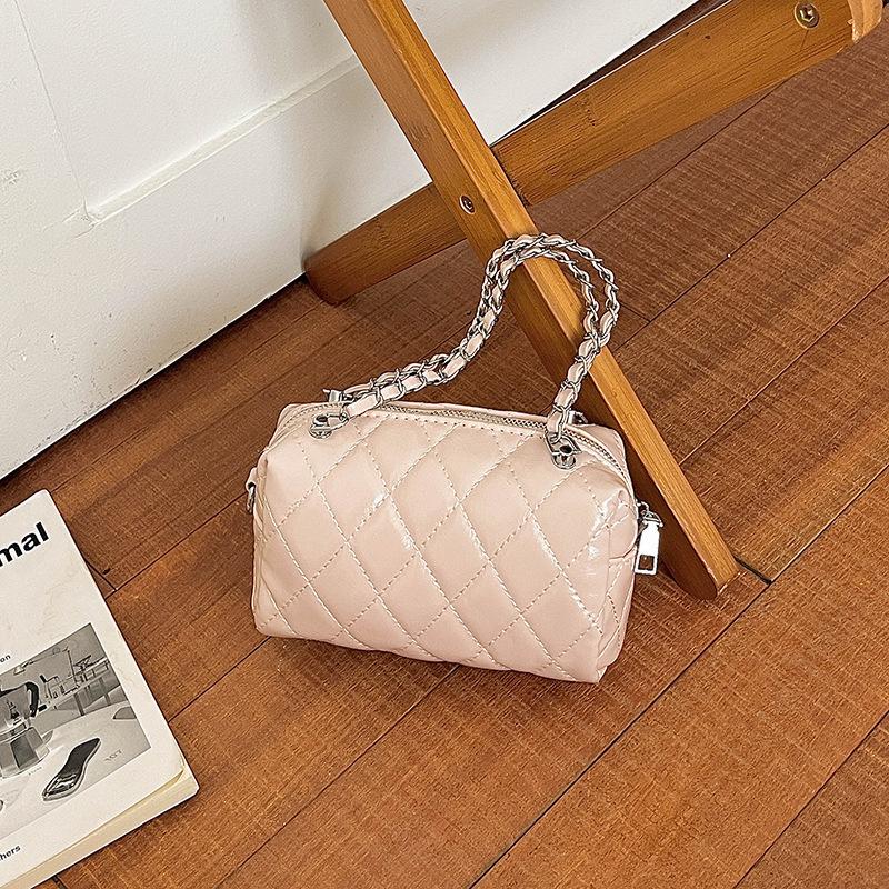 Handbag, Small Handbag, Diamond-patterned Chain Bag, Crossbody Bag on One Shoulder, Small Square Bag
