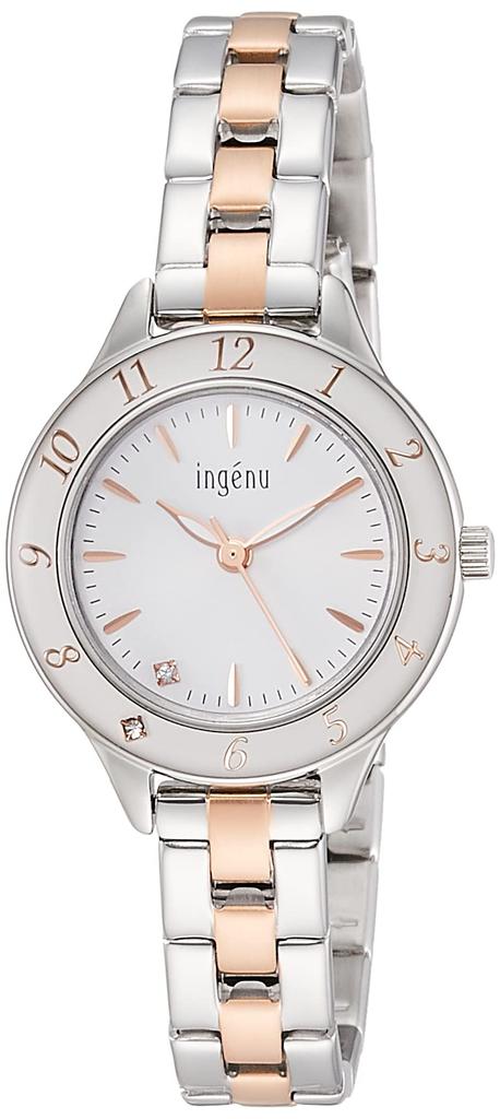 Seiko Watch Angeine Epora Quartz AHJK461 Silver and Pink Gold Watch Women's