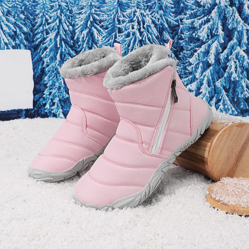 

Winter Snow Boots Cotton Shoes Children s Widened Explosive Yamaxun Non-slip Outer Wear Warm Explosive Anti-shoes 33 рожевий