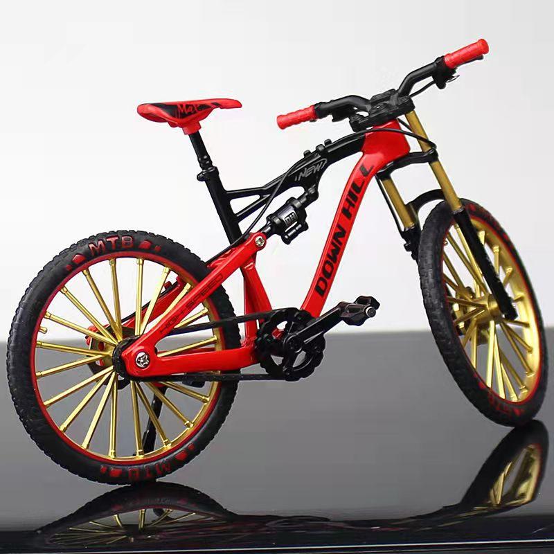 Legierung Mountainbike Modell Simulation Downhill Racing Mini Metall Spielzeug Fahrrad Mit Pedalverbindung Hinterrad Dekoration Sammlerstück