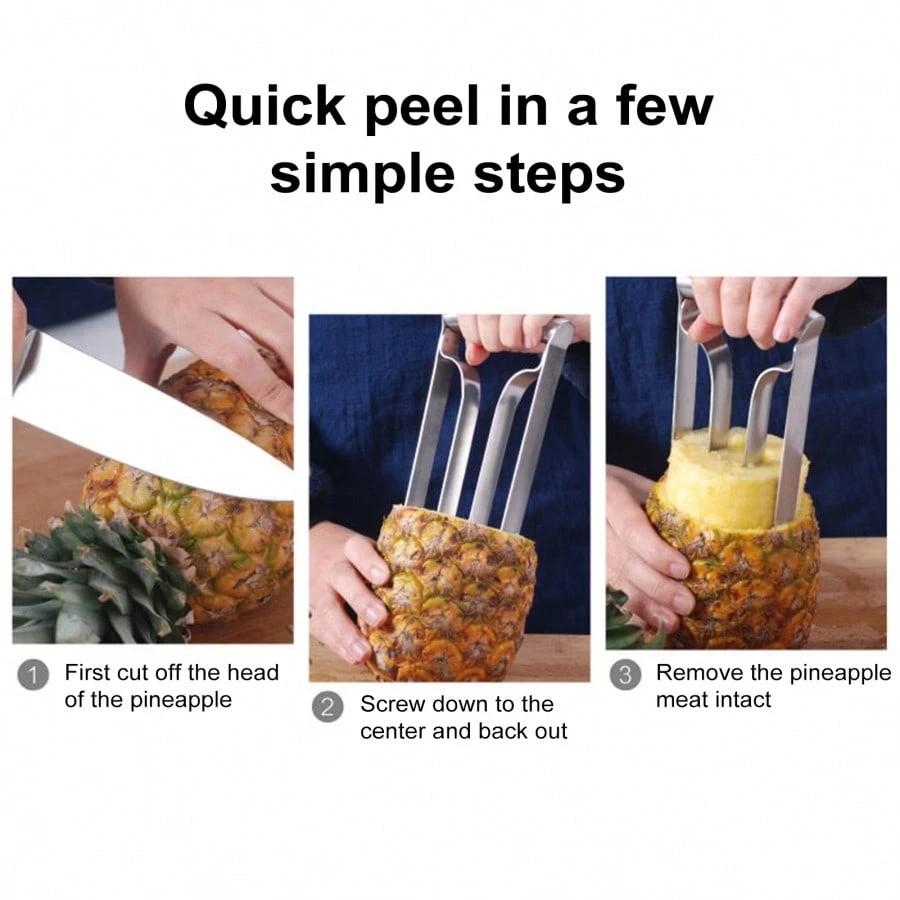 Coltello per ananas in acciaio inox, sbucciatore per ananas, sbucciatore per ananas, sbucciatore per ananas, sbucciatore per ananas