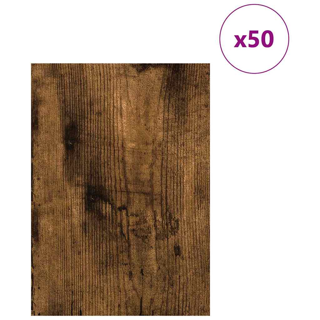 Decorative Panels 50 Pcs Smoked Oak 21 X 30 X 0.27 Cm
