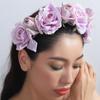 Romantic Bohemian Faux Rose Headband for Halloween Parties and Banquets