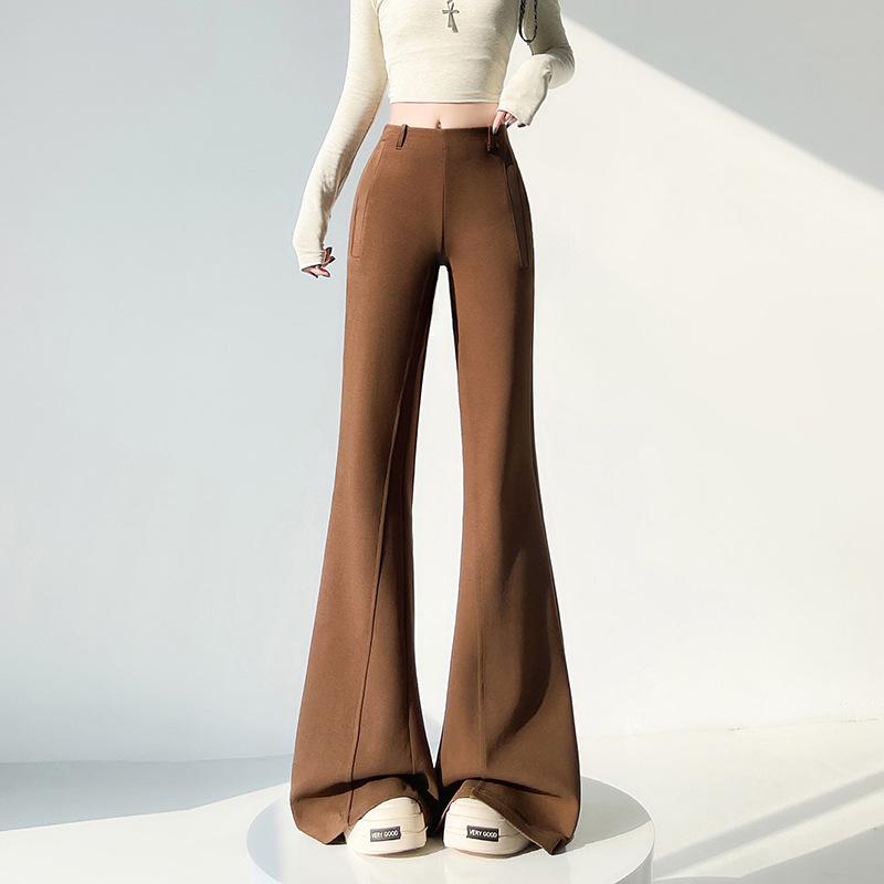 2026 Spring Women's Petite Low-Waist Micro-Flare Wide-Leg Sweatpants – Slimming, High-End Feel