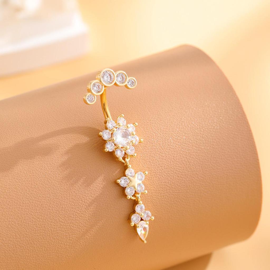 23 Zircon Belly Button Ring - Body Piercing Jewelry