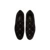 Auteuil Velvet Loafers 'Black With Silver Logo Lines' 1A5FXK