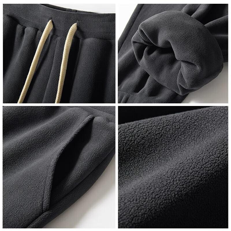 GENIOLAMODE Men's Fleece-Lined Winter Jogger Pants