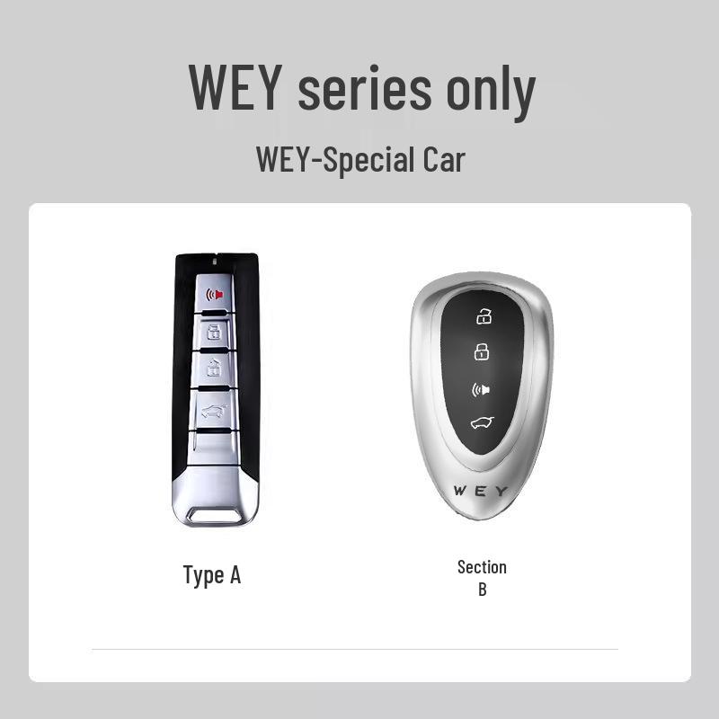 Modrý kryt klíče Blue Mountain pro modely Great Wall Wey Mocha a Latte 2023 - Taška na klíč od vozu s novou energií a přezka