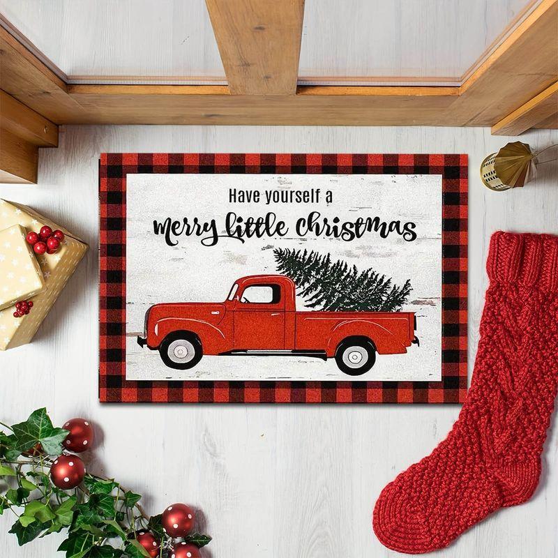 Fall Door Mat Apple Cider Print Welcome Rug Non Slip For Entryway Front Door Indoor Outdoor Holiday Home Decor