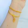 Gold Fish Abacus Bead Bracelet: Fashionable, Simple, Disco Beads, Imitation Vietnamese Sand Gold Jewelry for Women