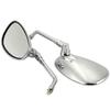 2Pcs Motorrad Oval Chrom Rückansicht Glas Spiegel Für Ducati Ktm Kawasaki