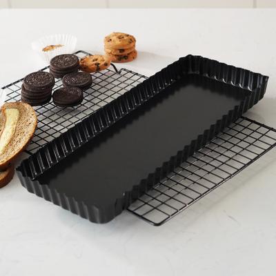 Nepřilnavá obdélníková forma na koláčový koláč Quiche s odnímatelným volným dnem