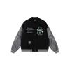 Vintage College Style Embroidered Letter Baseball Jacket Men Women Stand Collar Loose Fit Outerwear