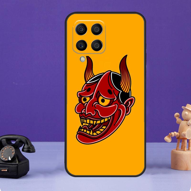 Japanese Hannya Mask Case For Samsung Galaxy M36 M56 M16 M33 M53 M13 M12 M32 M52 M20 M15 M55 M31 M14 M35 M34 M54