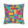 Rainbow Building Blocks Pattern Pillow Cover Soft Cushion Cover Morden Pillow Case For Living Room Bed Chair
