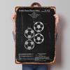 Soccer Ball Patent Poster Customized Vintage Metal Signs Wall Art Retro Tin Plaque for Mancave Bathroom Decor Bar Accessories