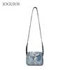JOGUJOS light luxury fashion new women's bag denim with vegetable tanned leather shoulder bag high-end women's messenger bag