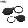 50/60mm Mini Magnifying Glass 6/8X Folded Leather Case Portable Handheld Read Newspaper Jewelry Gift Single Glass Lens Magnifier