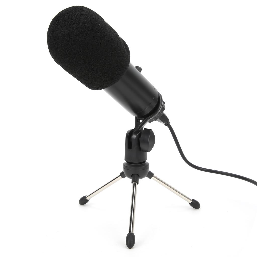 Condenser Microphone USB Double Knob with Adjustable Tripod Set Kit for Broadcast Recording