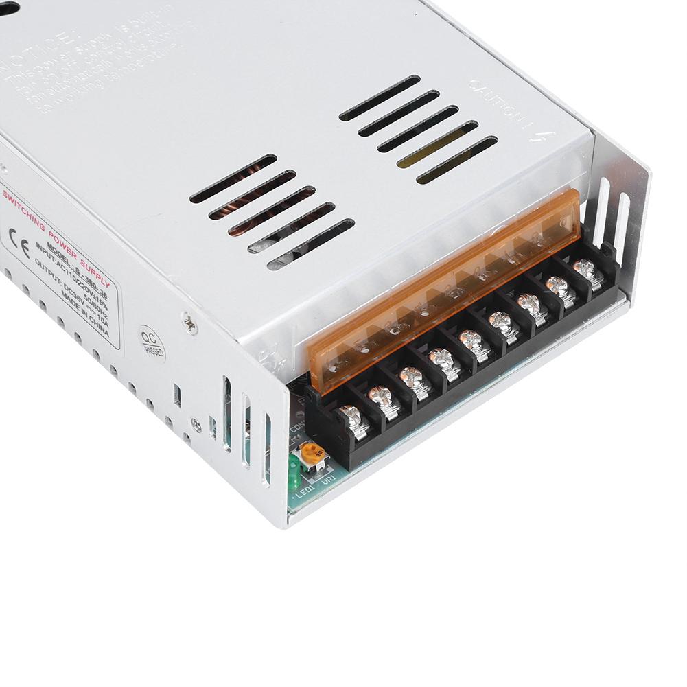 Power Supply Driver Adapter Aluminum Alloy 36V LED Screen Strip Light 3D Printer(S‑360‑36;36v 10a 360W: AC110Celsius220V+Celsius-