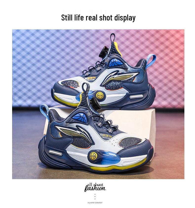 Boys' Autumn/Winter Shock-Absorbing Non-Slip Basketball & Running Shoes