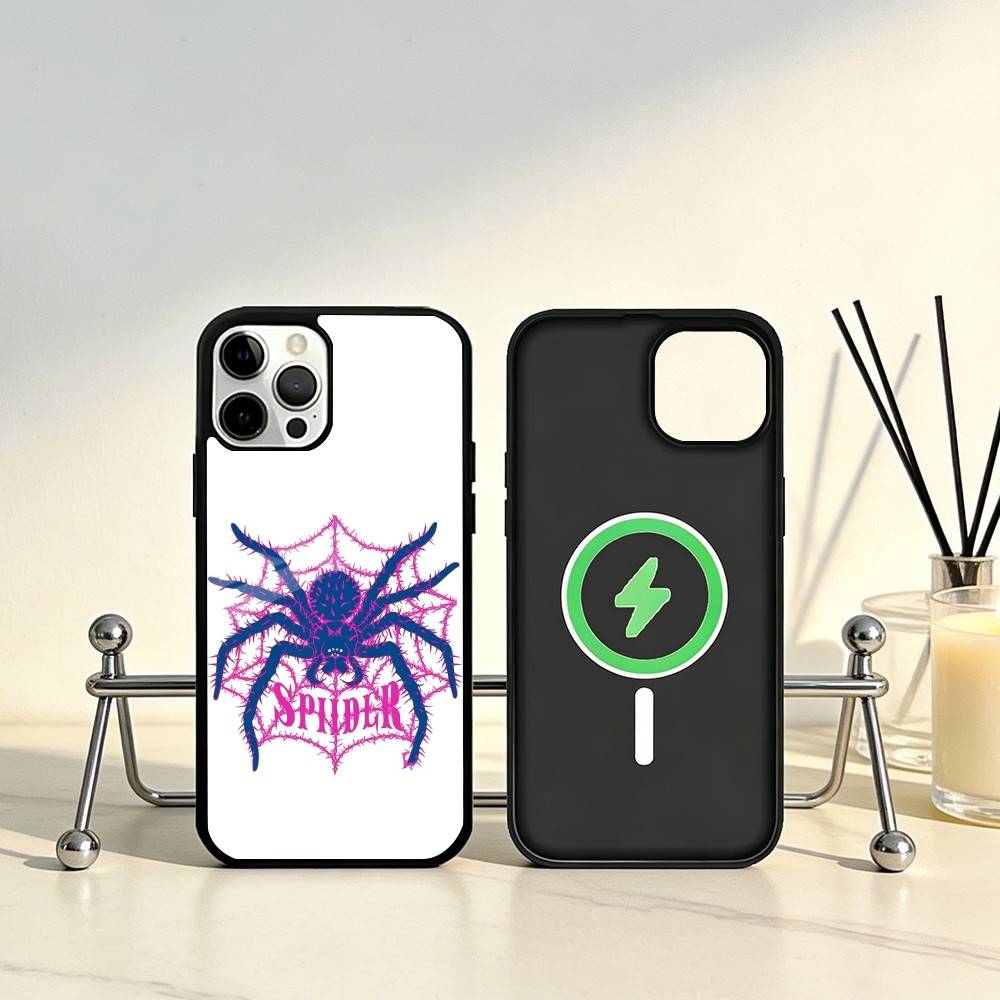 

Spider Phone Case For iPhone17,16,15,14,13,12,11 Plus,Pro Max Magnetic For Magsafe Wireless Charging iPhone17Promax