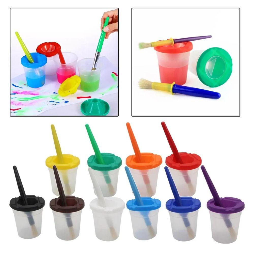 Convenient Painting Pen Washing Cup Plastic Anti Paint Cups Childrens Paint Cups Home