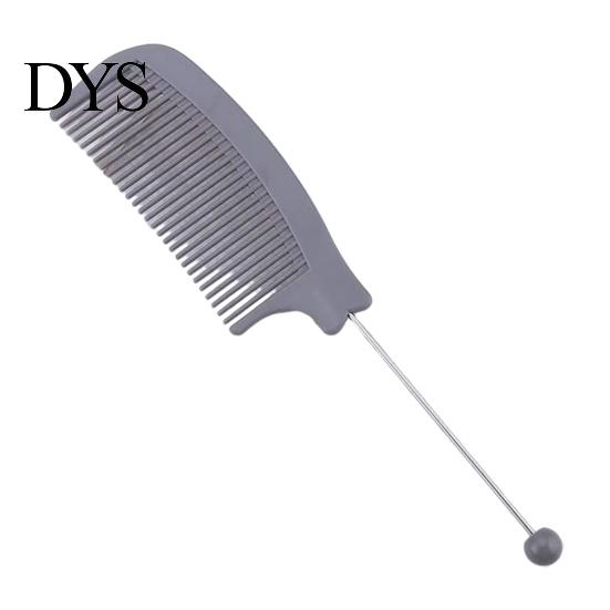 Hair Styling Comb DIY Beaded Comb, Fine Teeth Rat Tail Customizable with Blank Bar, Plastic Detangling for Men Women Stylist