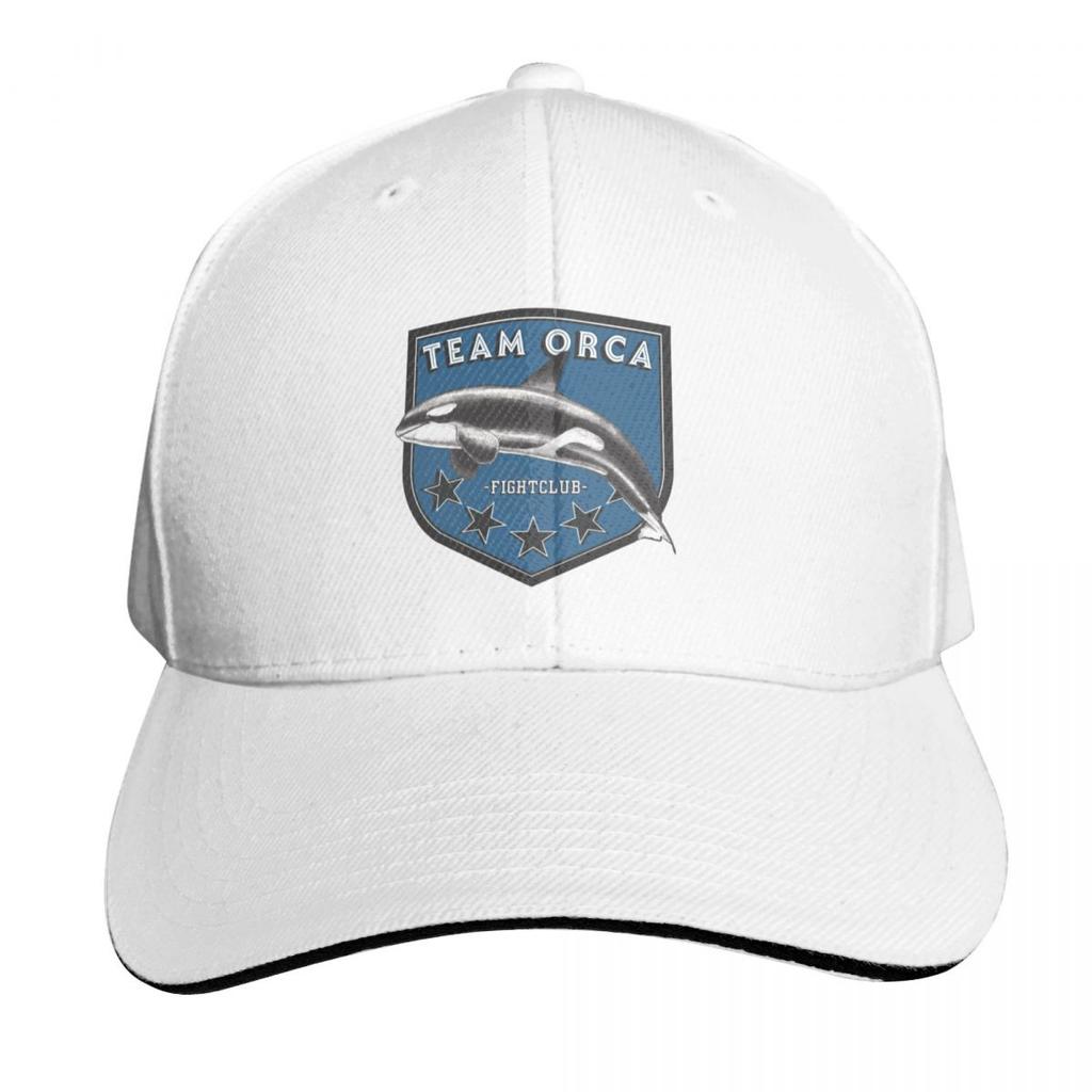 Team Orca  Blue Baseball Cap Ball Cap Hat Unisex For The Sun Luxury Cap hats on offer Caps Unisex Womens