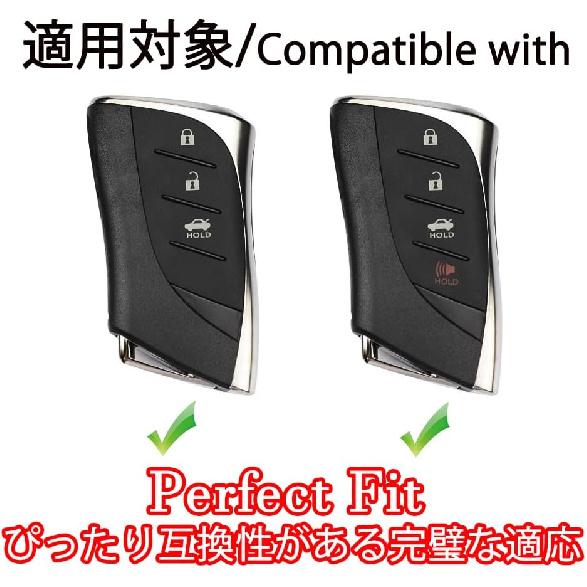 For Lexus Key Fob Cover Keychain KeyCase Compatible With 2018-2024 ES350 RX350H LC500H LS500H UX200 UX250H ES250 ES300H GX460 NX350 NX450